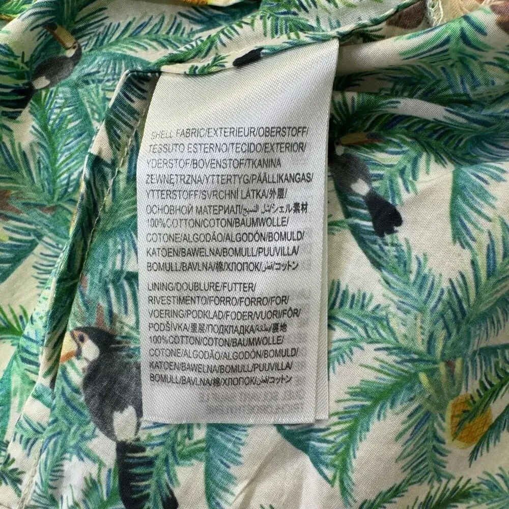 Farm Rio Tropical Toucans Print Ruffles Layered Mini Skirt Green Size Small - Picture 8 of 9